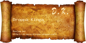 Droppa Kinga névjegykártya